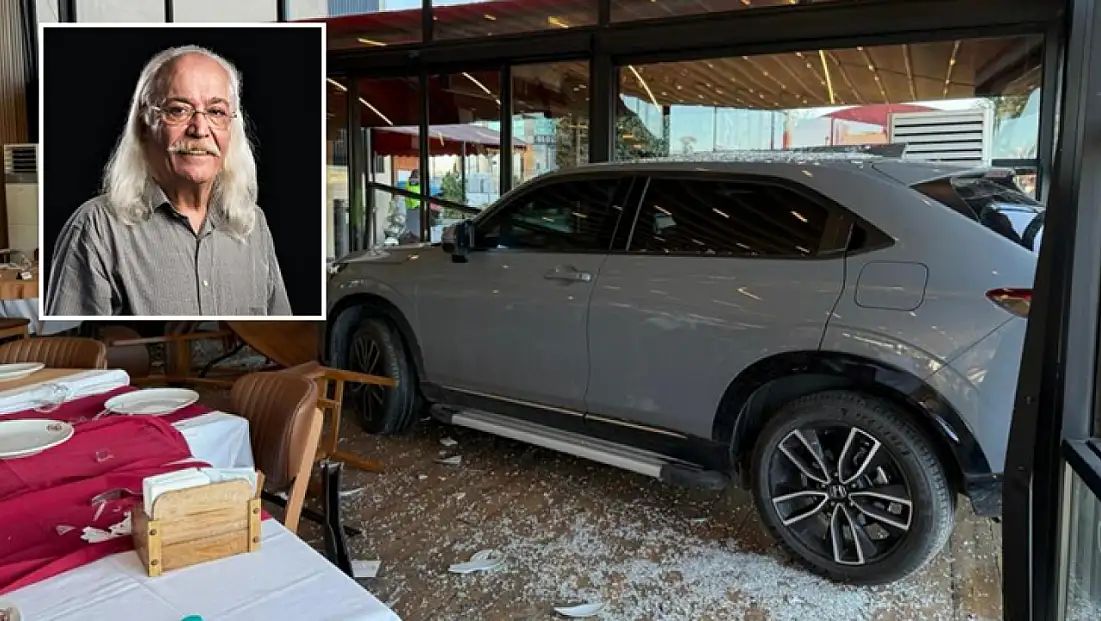 Cahit Berkay’ın aracı restorana girdi