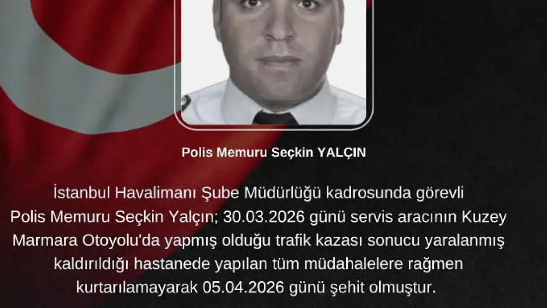 Kazada ağır yalanan polis, şehit oldu