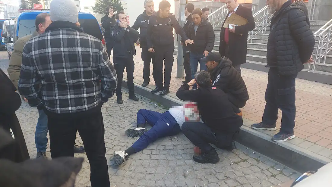 Kendisi istismar ettiğini iddia ettiği şahsı adliye önünde öldürdü