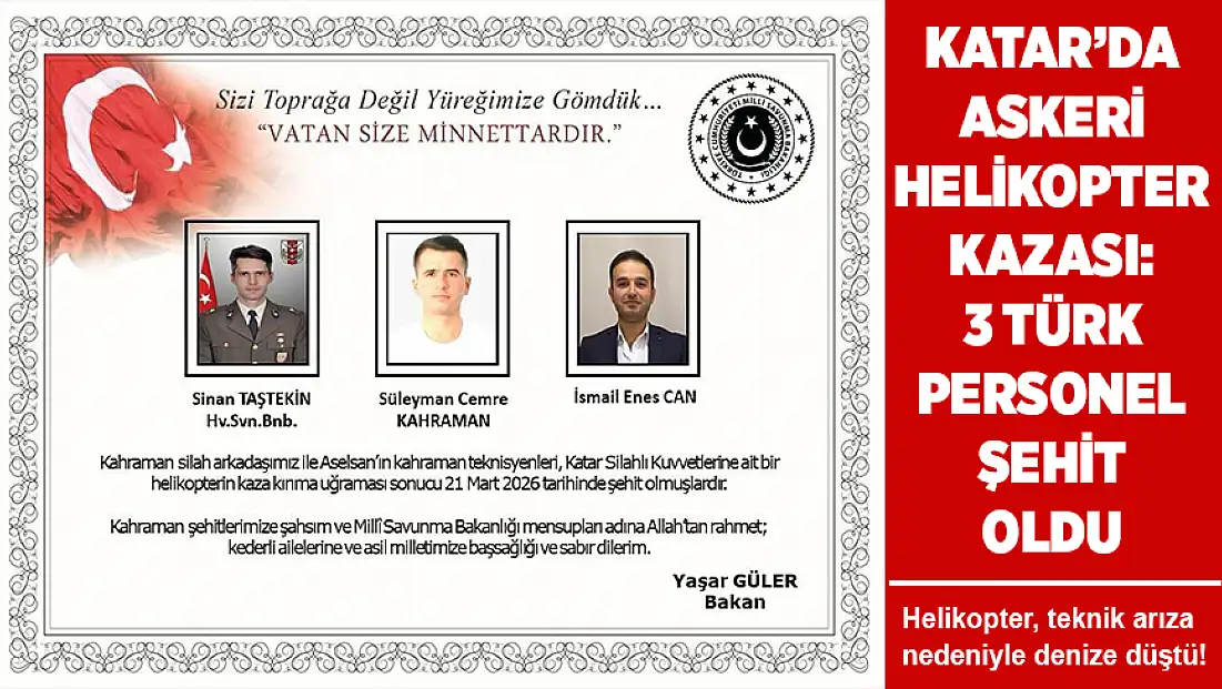 Askeri helikopter kazası: 3 şehit