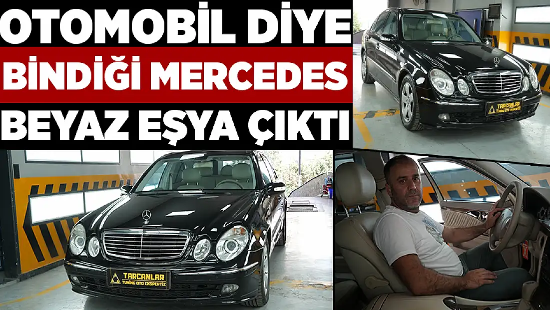 Böylesi görülmedi: Otomobil diye bindiği Mercedes beyaz eşya çıktı