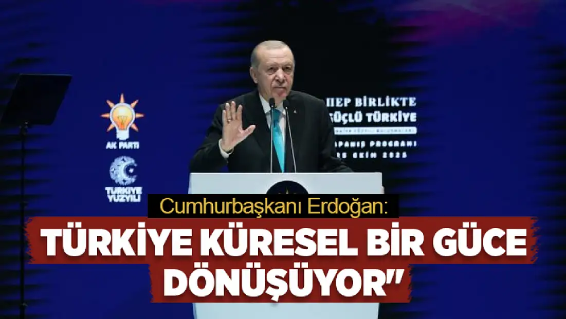 Cumhurbaşkanı Erdoğan: Türkiye küresel bir güce dönüşüyor