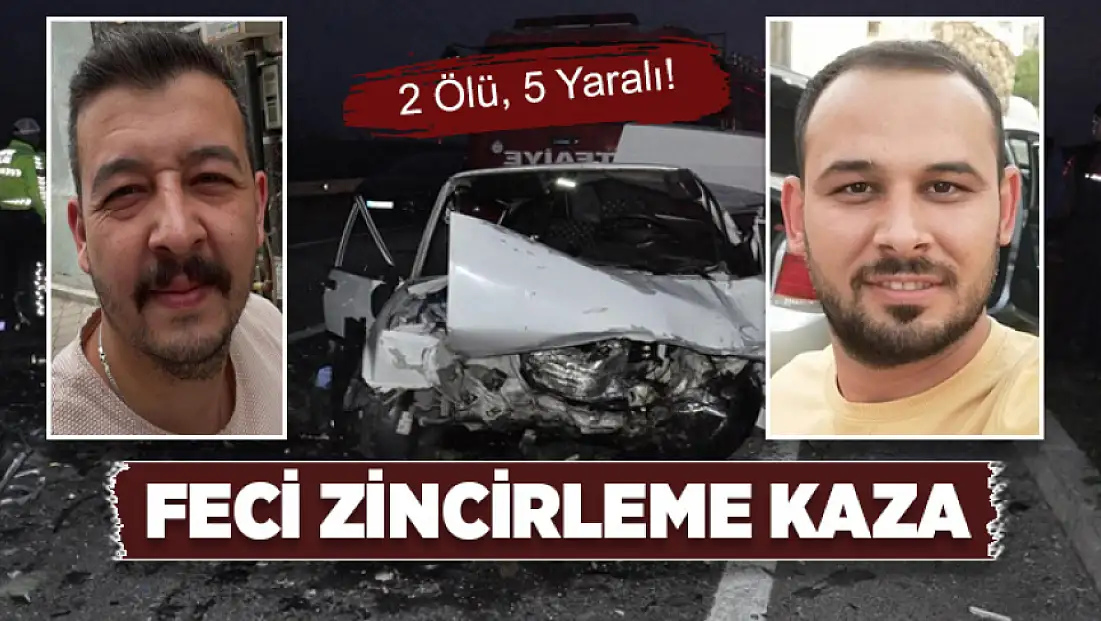 Feci zincirleme kaza: 2 ölü, 5 yaralı