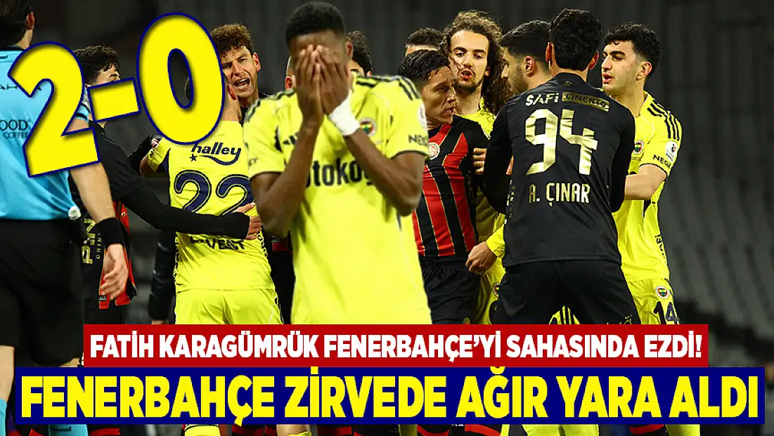 Fenerbahçe zirvede ağır yara aldı
