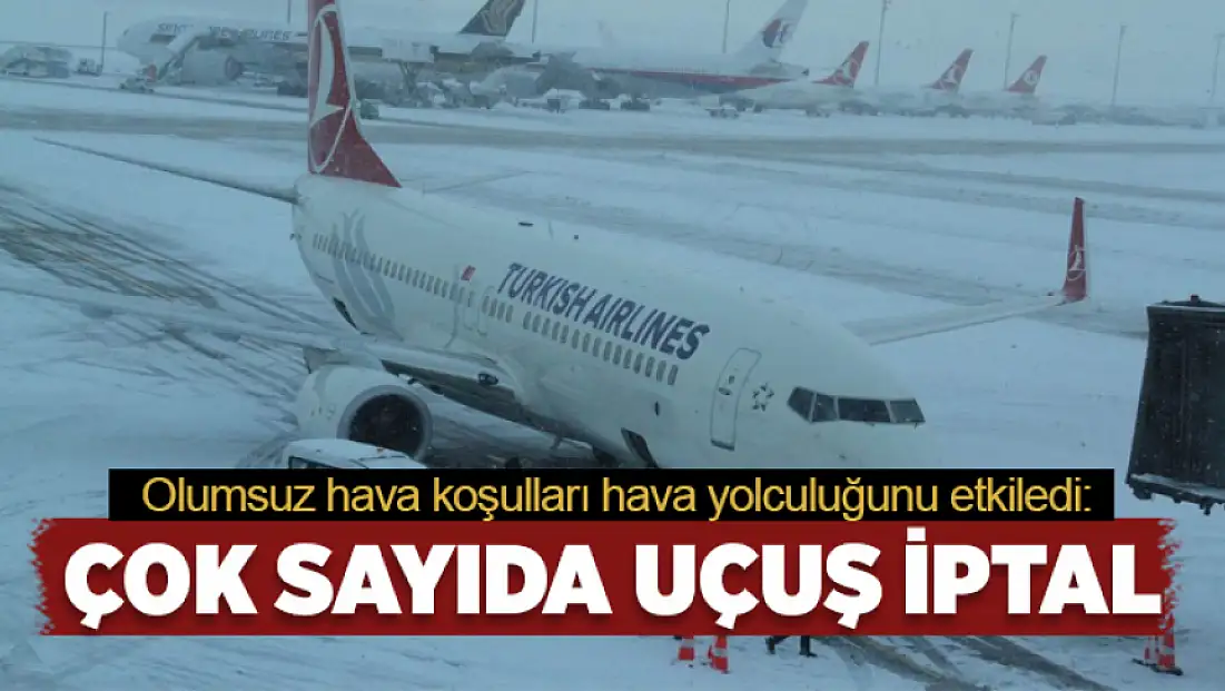 Olumsuz hava koşulları hava yolculuğunu etkiledi: Çok sayıda uçuş iptal