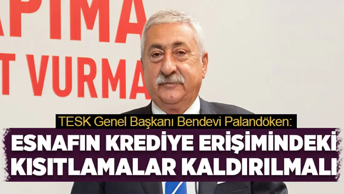 Palandöken: Esnafın krediye erişimindeki kısıtlamalar kaldırılmalı