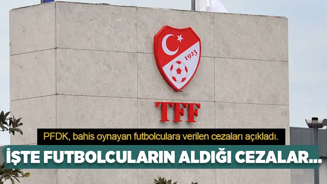 PFDK, bahis oynayan futbolculara verilen cezaları açıkladı: İşte cezalar...