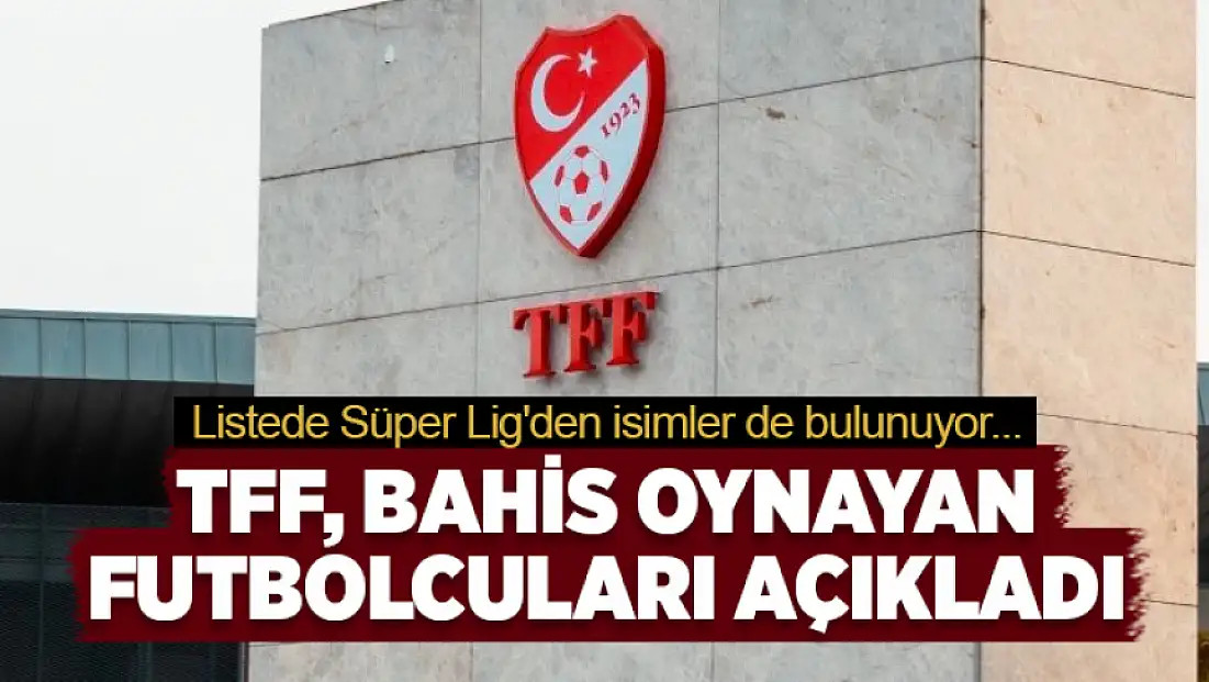 TFF, bahis oynayan futbolcuları açıkladı