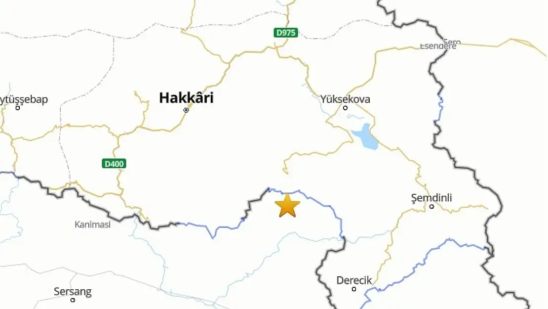 Hakkari'de 4.8 büyüklüğünde deprem