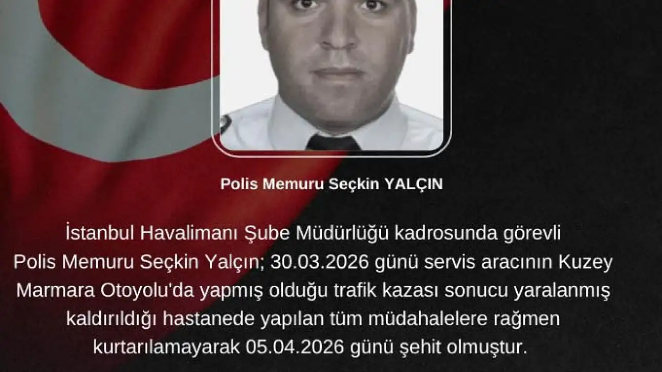 Kazada ağır yalanan polis, şehit oldu
