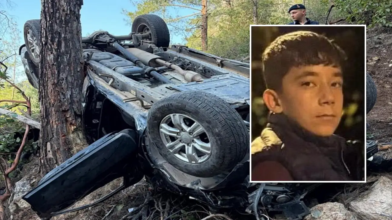 Uçuruma yuvarlanan otomobilin 14 yaşındaki sürücüsü hayatını kaybetti