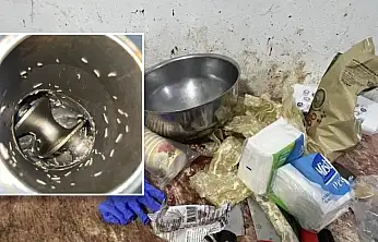 Şarküteride mide bulandıran görüntü