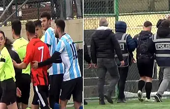 Skandal olay: Futbolcu hakemi yumrukladı!