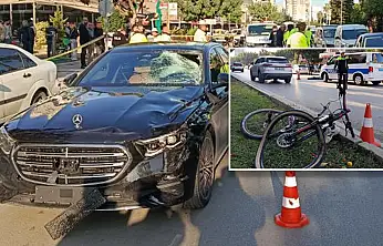 Yaya geçidinde bisikletli çocuğa çarpıp kaçtı