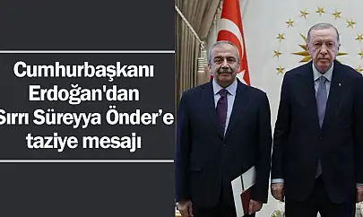Cumhurbaşkanı Erdoğan'dan Sırrı Süreyya Önder'e taziye mesajı