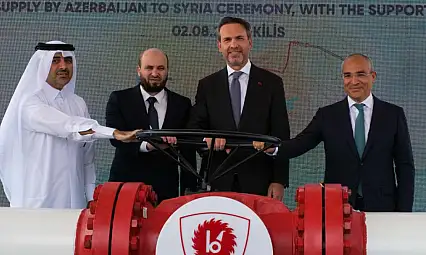 Kilis'ten Suriye'ye doğalgaz akışı başladı