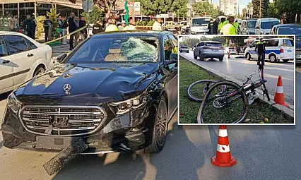 Yaya geçidinde bisikletli çocuğa çarpıp kaçtı