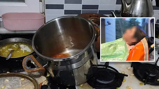 Düdüklü tencere patladı: Kaynar su üzerine sıçradı