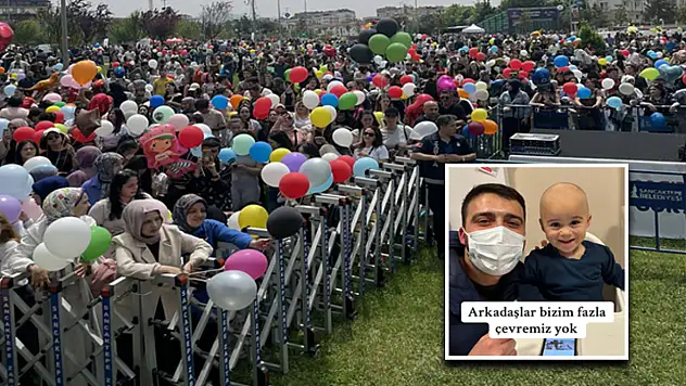 Kanseri yenen minik Ali Asaf için binlerce kişi balonlarla buluştu