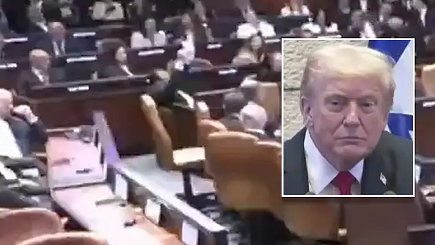 Trump'a İsrail Meclisi'nde protesto