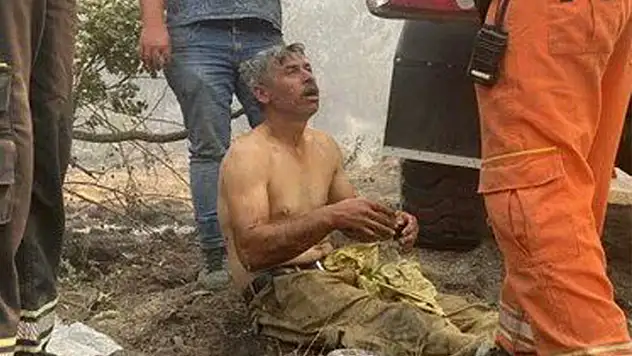 Yangında yaralanan orman işçisi yoğun bakıma alındı