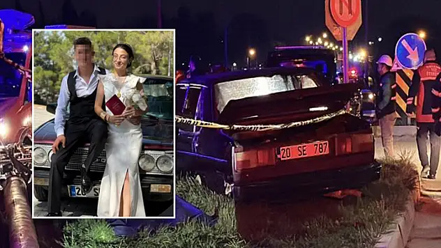 Yeni evlenen genç çifti kaza ayırdı