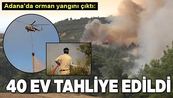 Adana’da orman yangını sürüyor: 40 ev tahliye edildi