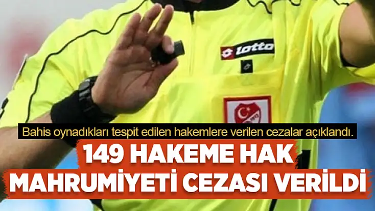 Bahis oynayan hakemlere verilen cezalar belli oldu