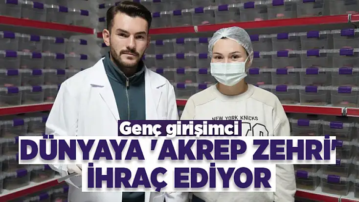 Genç girişimci akrep zehrini dünyaya ihraç ediyor