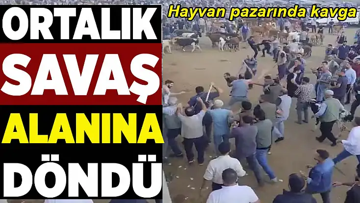 Hayvan pazarında kavga: Ortalık savaş alanına döndü