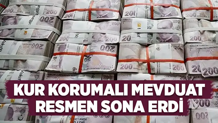 Kur korumalı mevduat resmen sona erdi