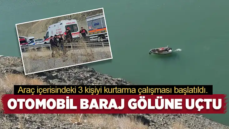 Otomobil baraj gölüne uçtu