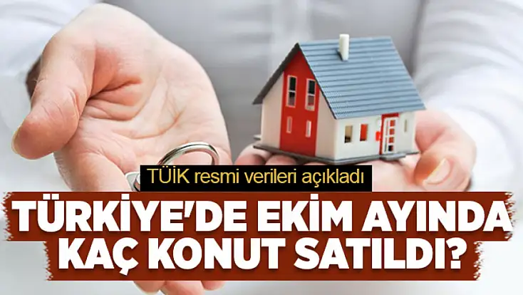 Türkiye'de Ekim ayında kaç konut satıldı? TÜİK resmi verileri açıkladı