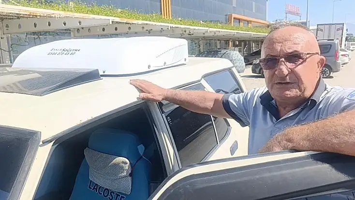 Otomobilinin tavanına otobüs kliması taktırdı