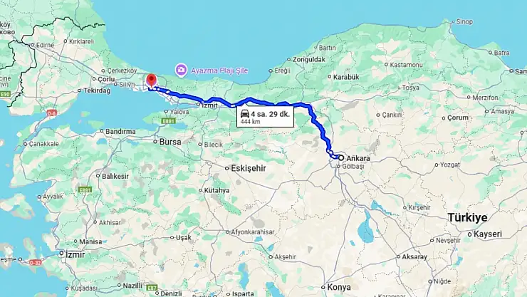 Ankara - İstanbul arası kaç km?