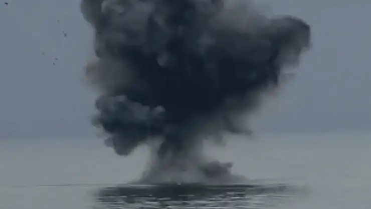 Balıkçıların bulduğu insansız deniz aracı imha edildi
