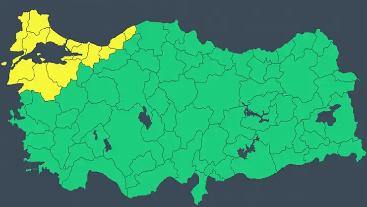 Meteoroloji'den 13 il için sarı kodlu uyarı