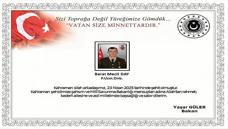 Pençe-Kilit Bölgesinde yaralanan asker şehit oldu