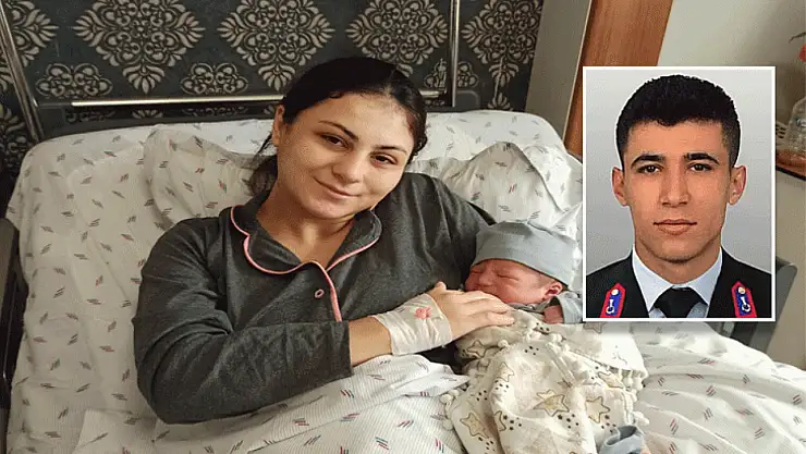 Şehit Uzman Çavuş'un dünyaya gelen oğluna babasının adı verildi
