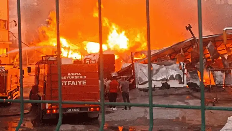 Silah fabrikasında korkutan yangın