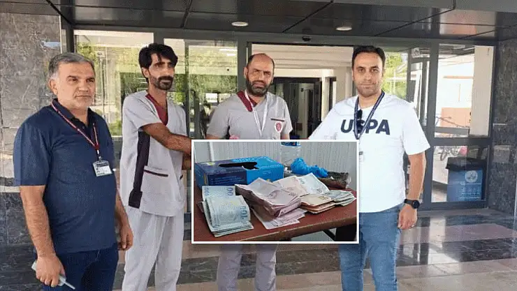 Temizlik personeli bulduğu poşet dolusu parayı polise teslim etti