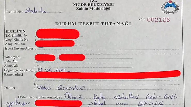 Yere tüküren vatandaşa ceza kesildi