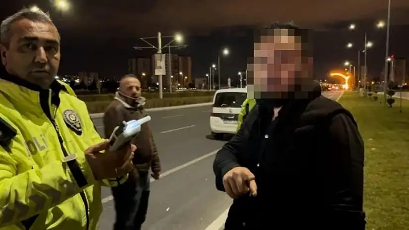 Kamerayı görünce alkolmetreyi reddetti: 1.42 promil çıktı