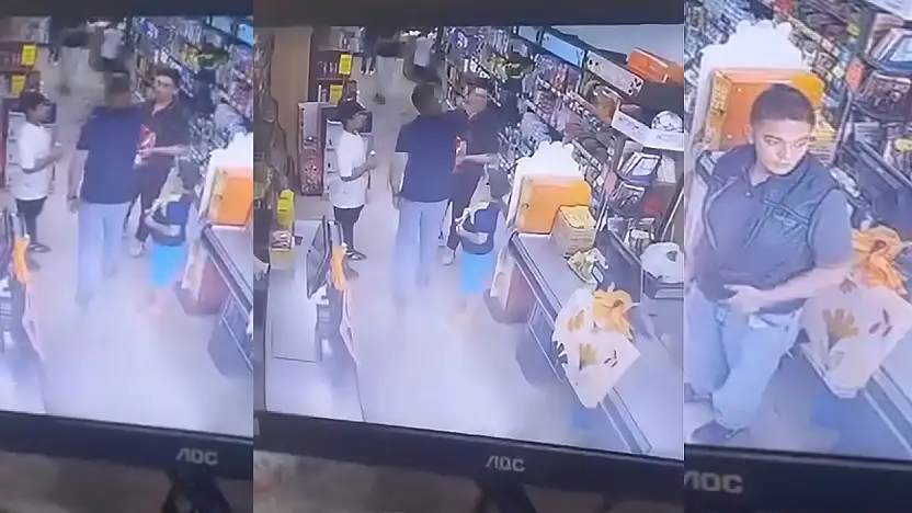 Çocuğu uyaran market çalışanı, abisinin saldırısına uğradı!