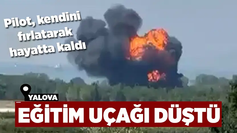 Yalova'da eğitim uçağı düştü