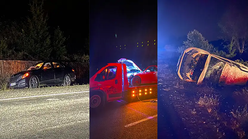 Yola çıkan inek 3 arabayı pert etti: 6 yaralı