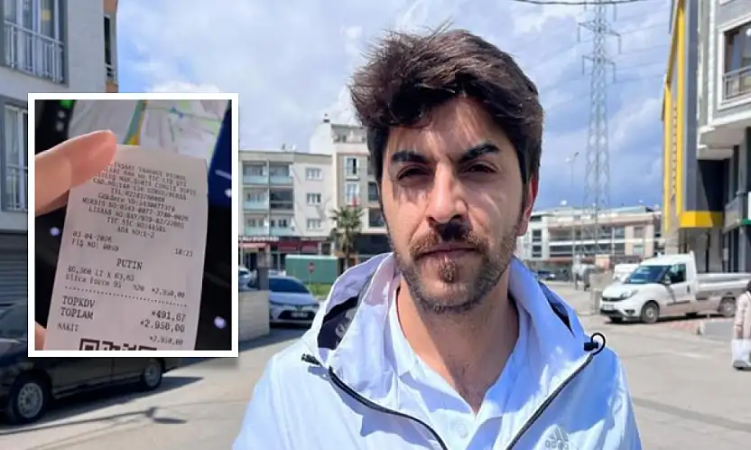 Akaryakıt fişine 'Putin' yazdı, işinden oldu