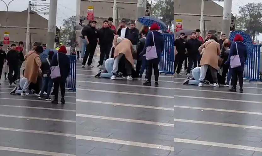 Bursa'da kadınlar engelli vatandaşı meydanda darp etti!