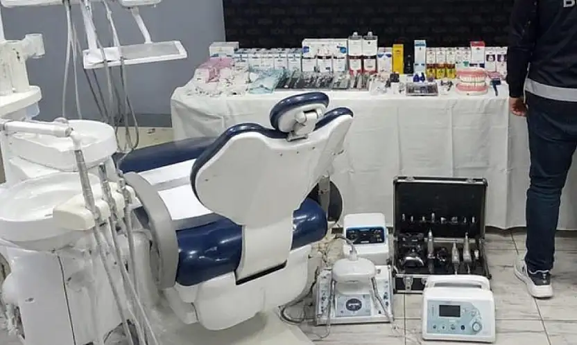Kaçak diş kliniğine baskın: Sahte diş hekimi çift gözaltına alındı