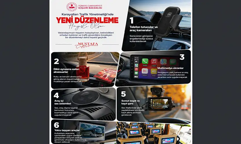 Karayolları Trafik Yönetmeliği değişti: Araç içi ekipmanlarda yeni dönem